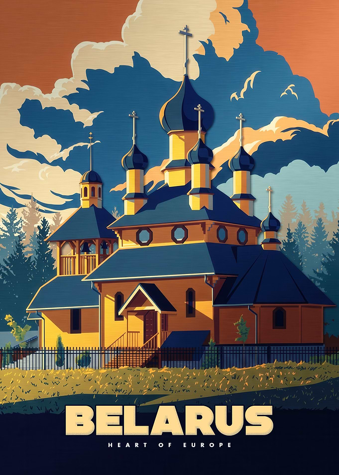 Belarus Heart of Europe Travel Poster