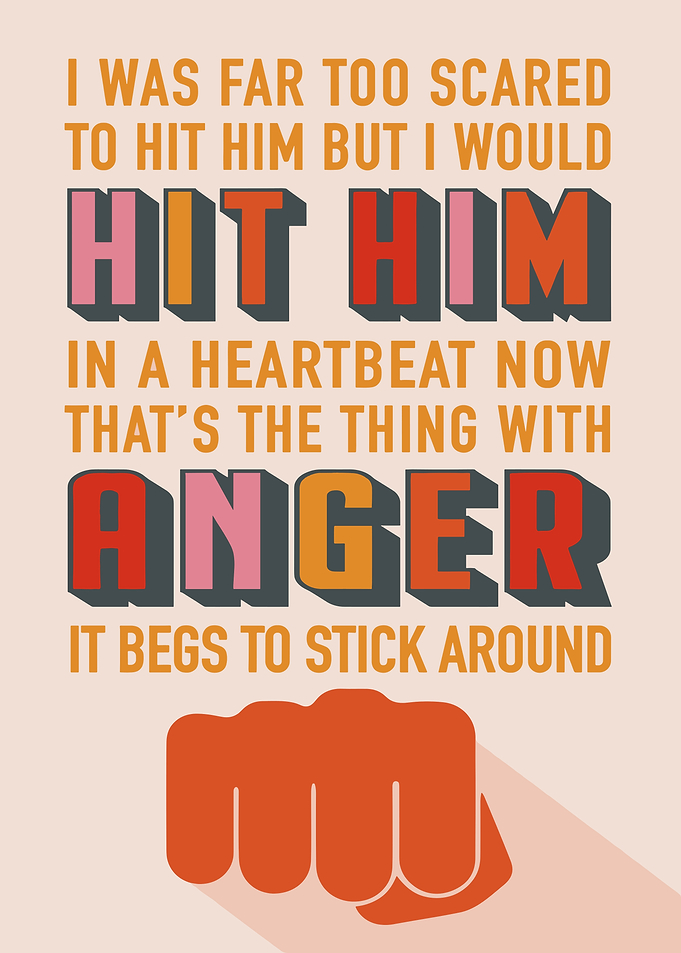 Anger Quote Typography Poster