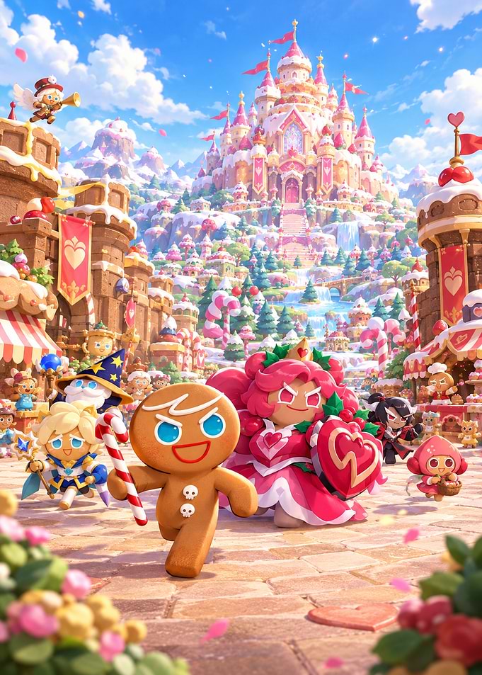 Cookie Run Kingdom Winter Castle Scene