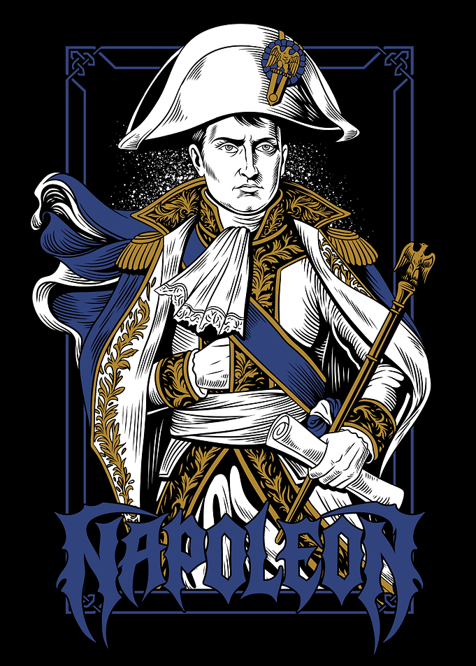 Napoleon Bonaparte Metal Style Portrait
