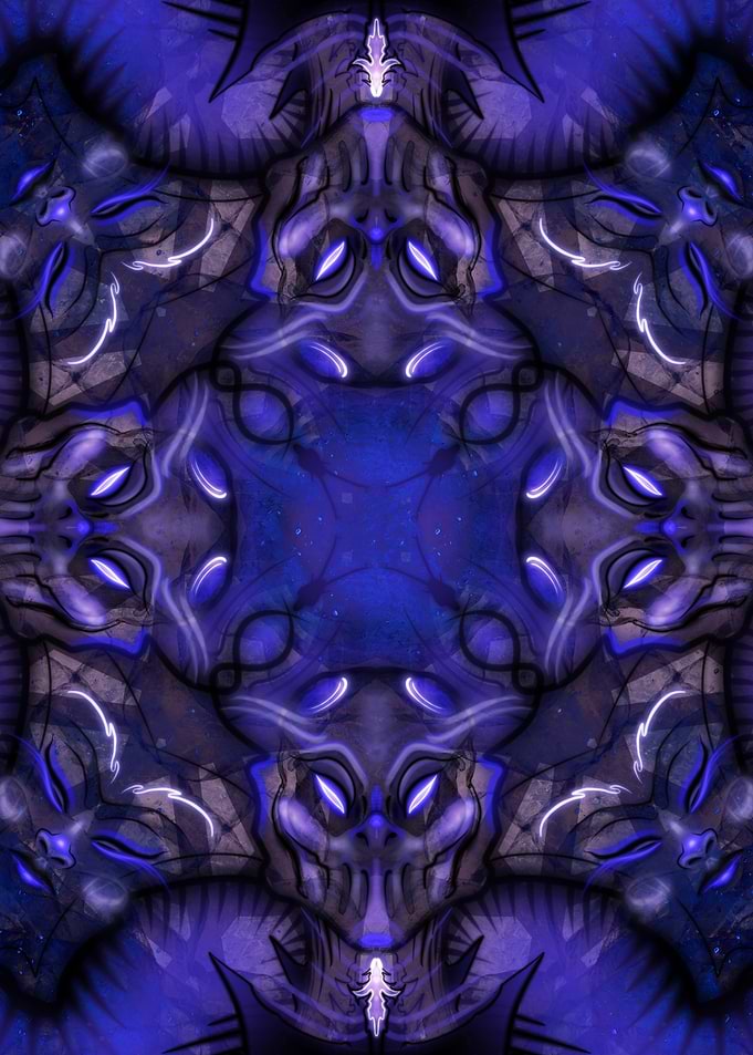 Symmetrical Cosmic Face Pattern