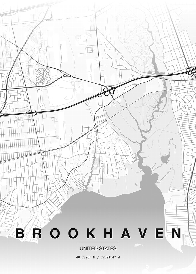 Brookhaven United States Map Poster