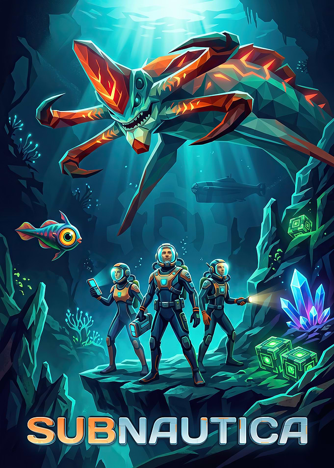 Subnautica Underwater Exploration Poster