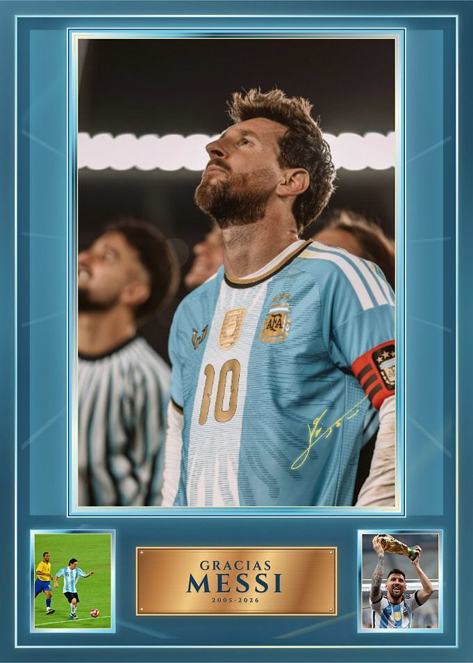Lionel Messi Tribute Commemorative Poster
