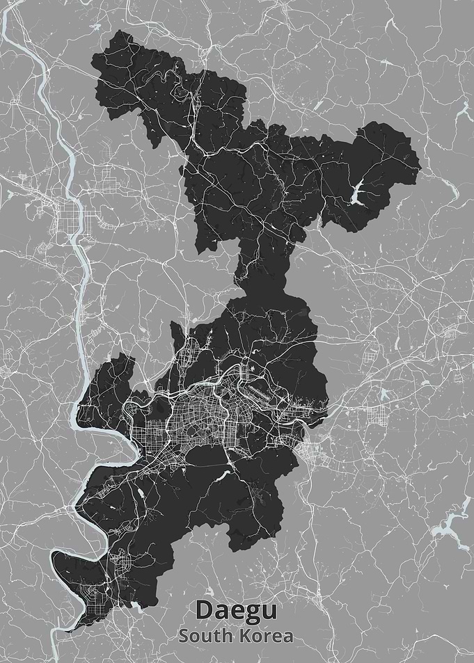 Daegu South Korea City Map