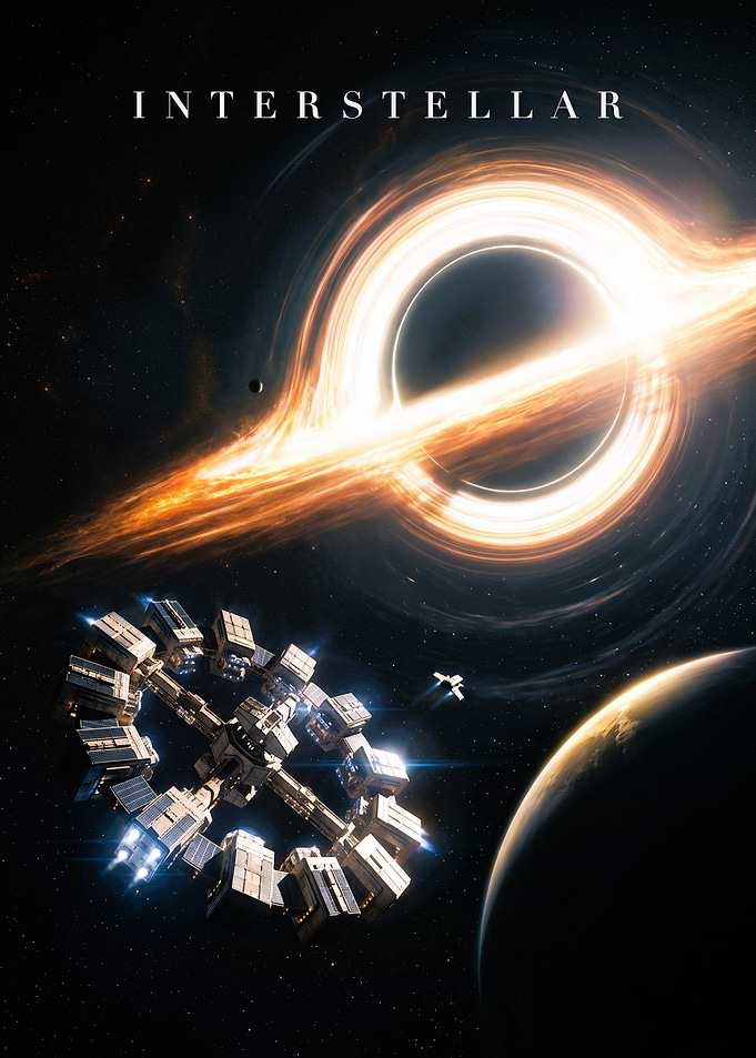 Interstellar Movie Poster with Black Hole