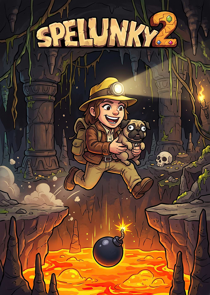 Spelunky 2 Game Poster