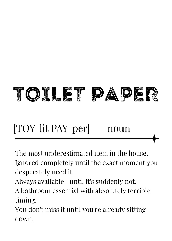 Funny Toilet Paper Definition