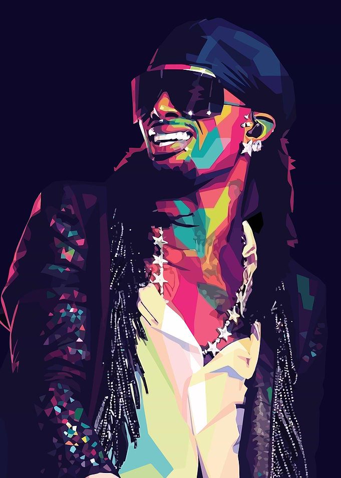 Playboi Carti Colorful WPAP Portrait