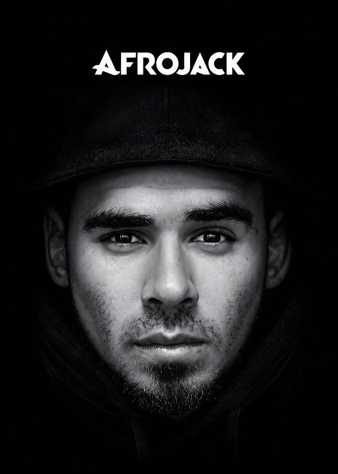 Afrojack Portrait Black and White
