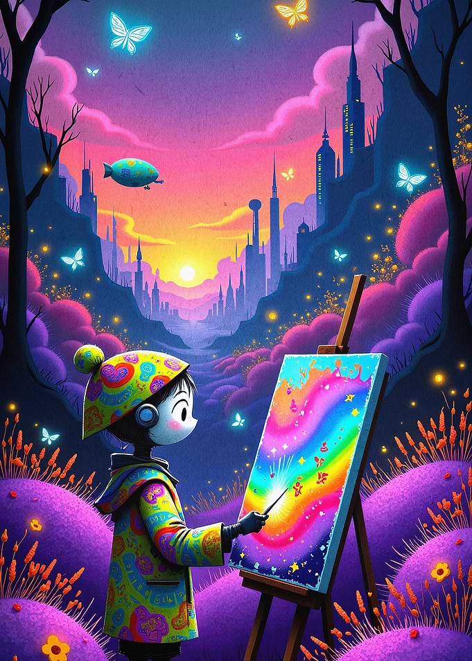 Dreamy Painter Fantasy Art Poster