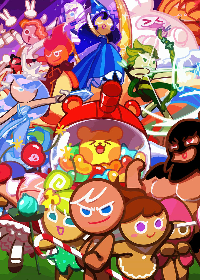 Cookie Run Kingdom Character Collage