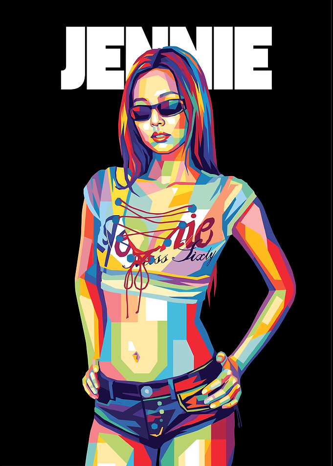 Jennie Blackpink Pop Art Portrait