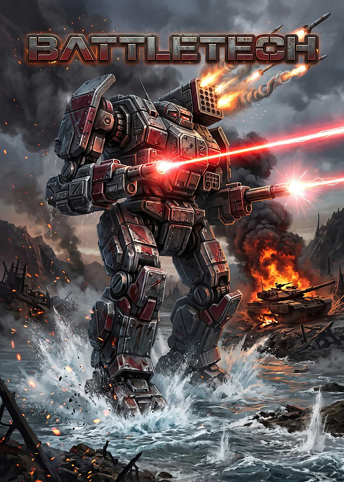 BattleTech Mech Combat Poster
