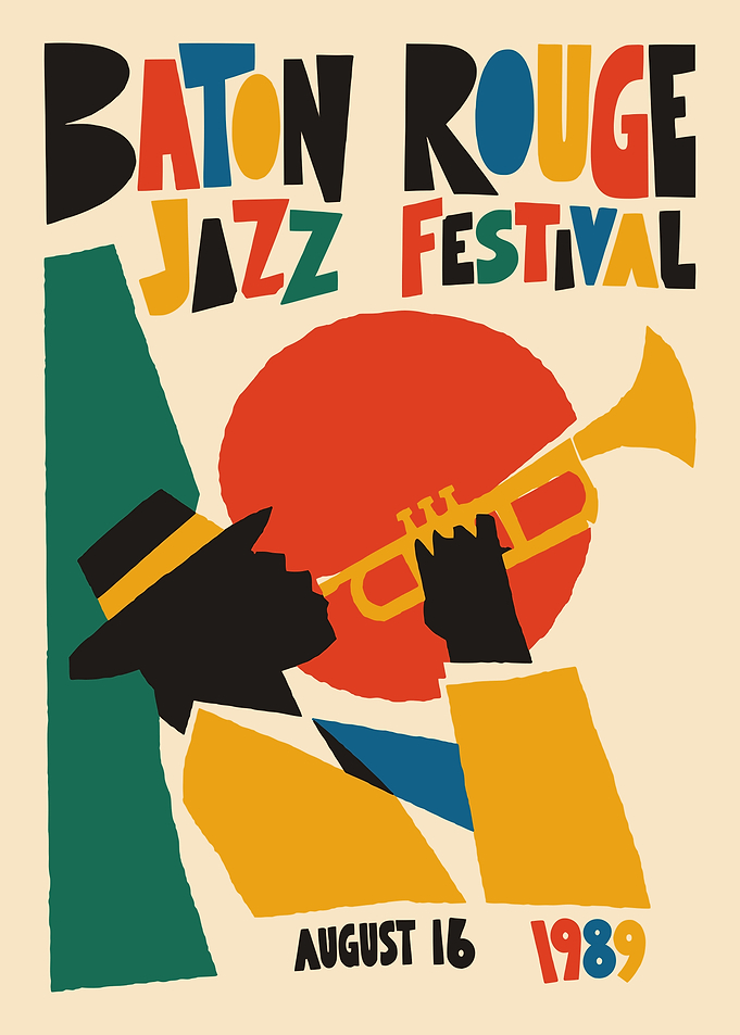 1989 Baton Rouge Jazz Festival Poster