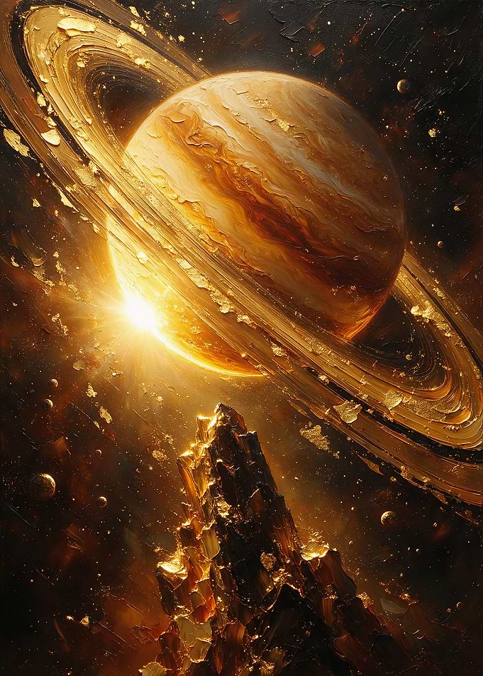 Golden Saturn and Celestial Peak