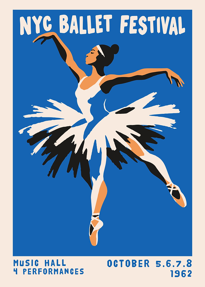 Vintage NYC Ballet Festival Poster