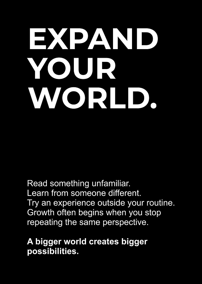 Expand Your World Inspirational Quote Poster