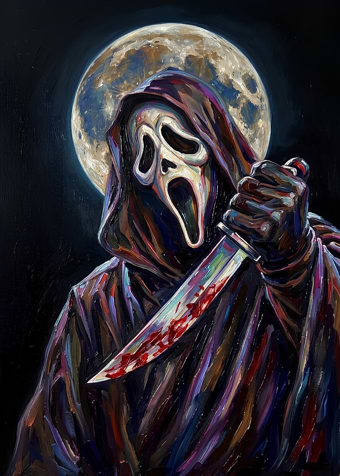 Ghostface Killer Oil Painting