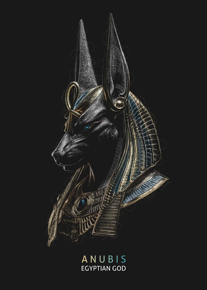 Anubis Egyptian God Portrait
