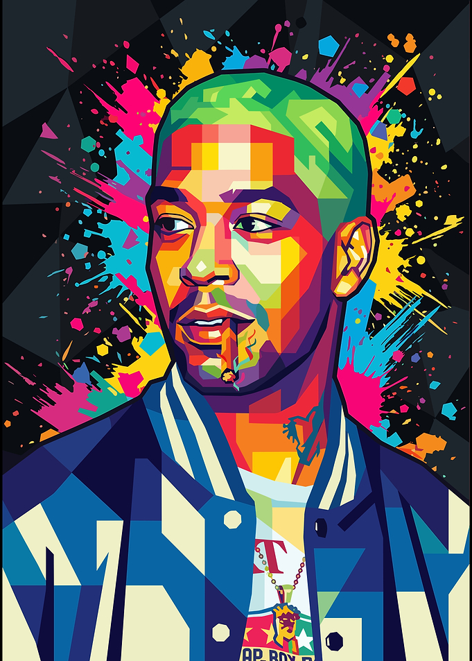 Kid Cudi Pop Art Portrait