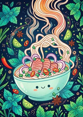 Ramen Bowl Cute Asian Food Art