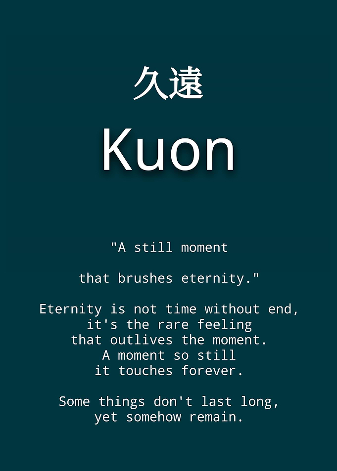 Kuon Inspirational Text Art Poster