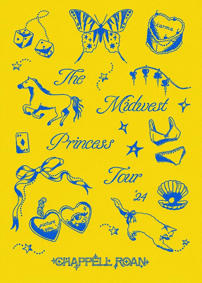 Chappell Roan Midwest Princess Tour Poster