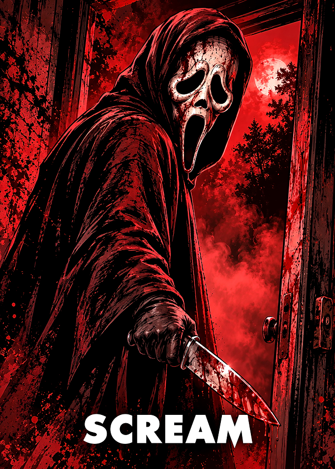 Ghostface Scream Horror Movie Poster