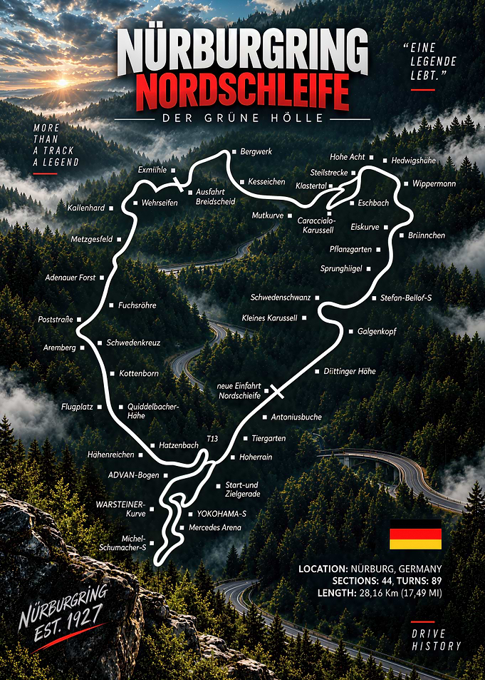 Nürburgring Nordschleife Track Map