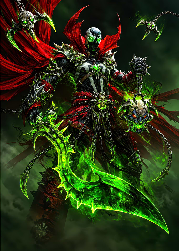 Spawn with Glowing Green Weapons
