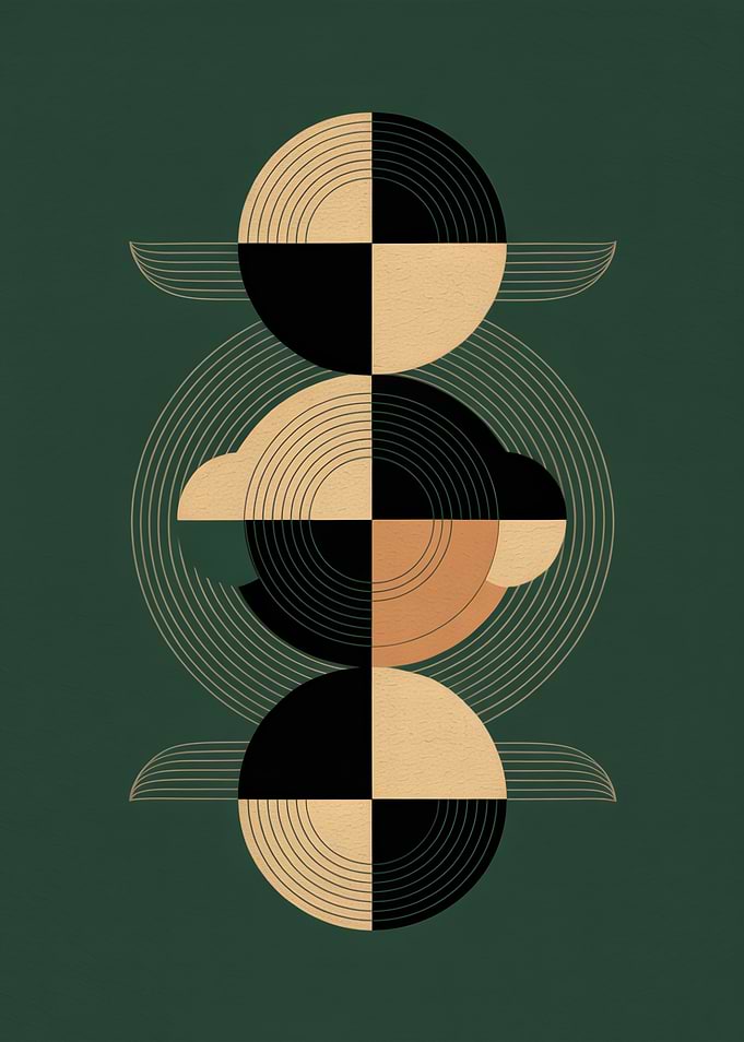 Geometric Abstract Circles and Lines