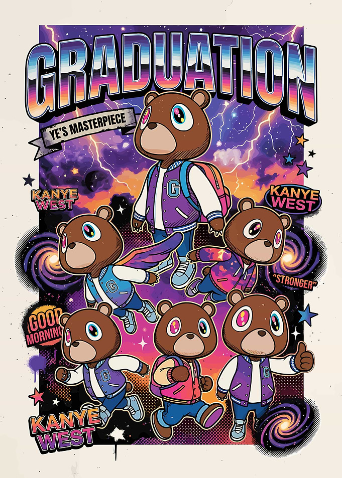 Kanye West Graduation Bear Poster
