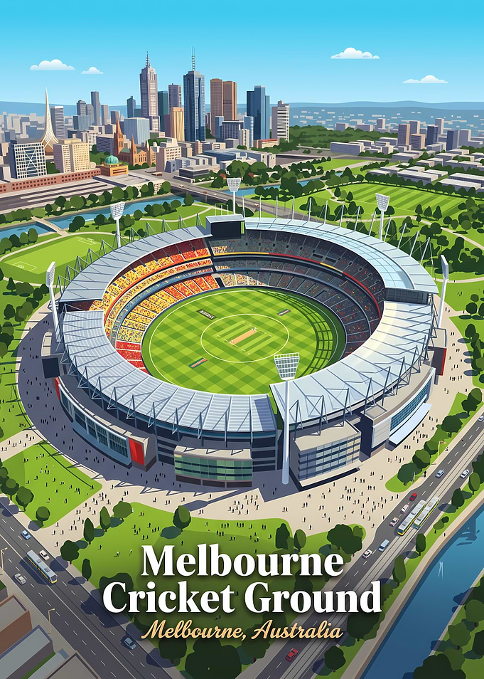 Melbourne Cricket Ground Illustration