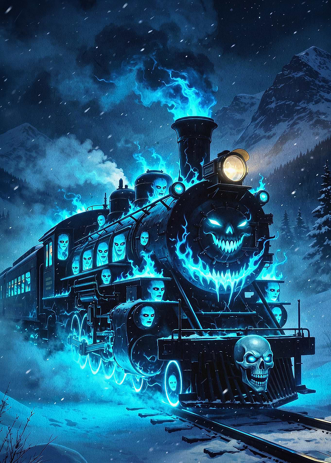 Ghost Train Dark Fantasy Poster