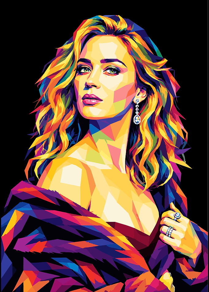 Emily Blunt Pop Art Portrait