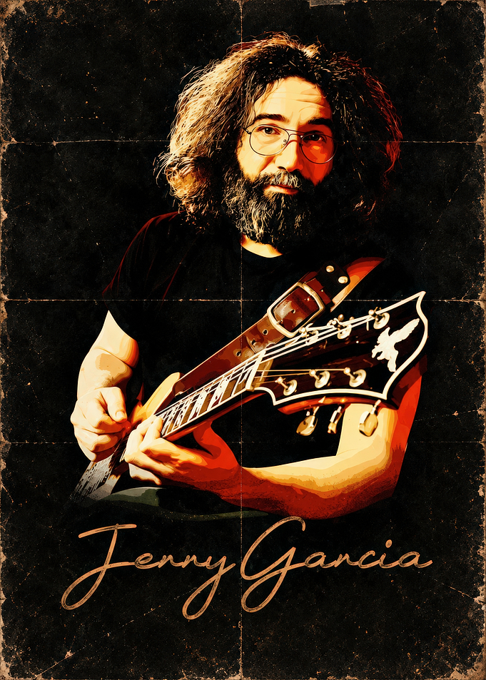 Jerry Garcia Vintage Style Poster