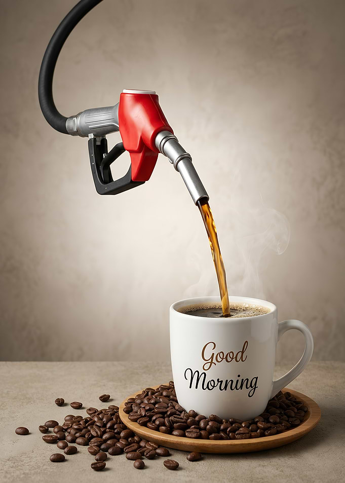 Fueling Up With Morning Coffee Mug