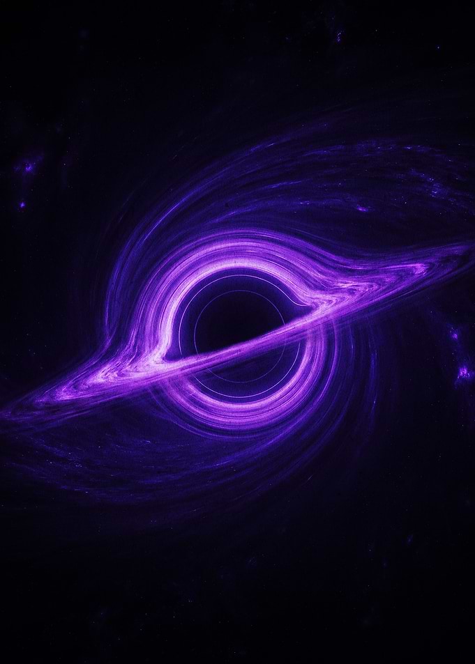 Glowing Purple Black Hole