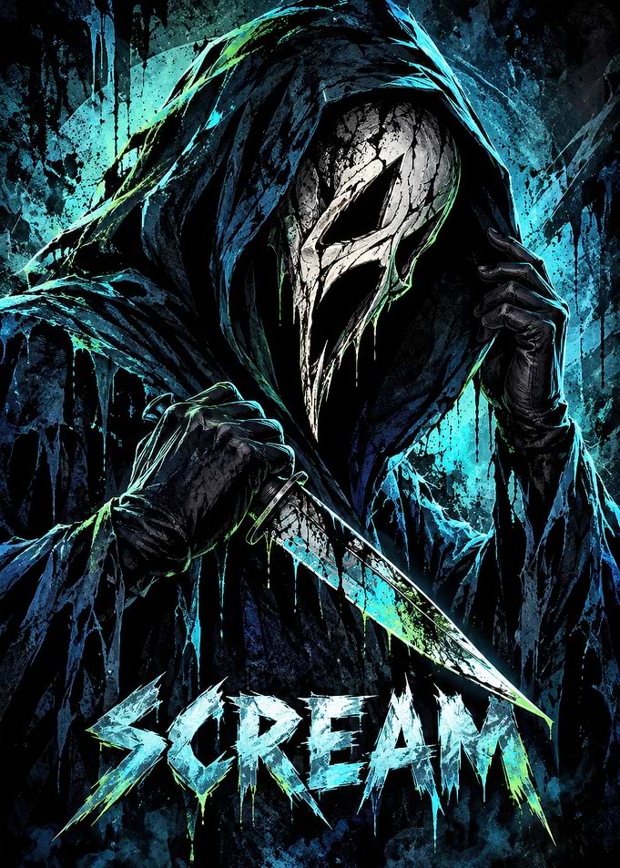 Ghostface Scream Horror Movie Poster