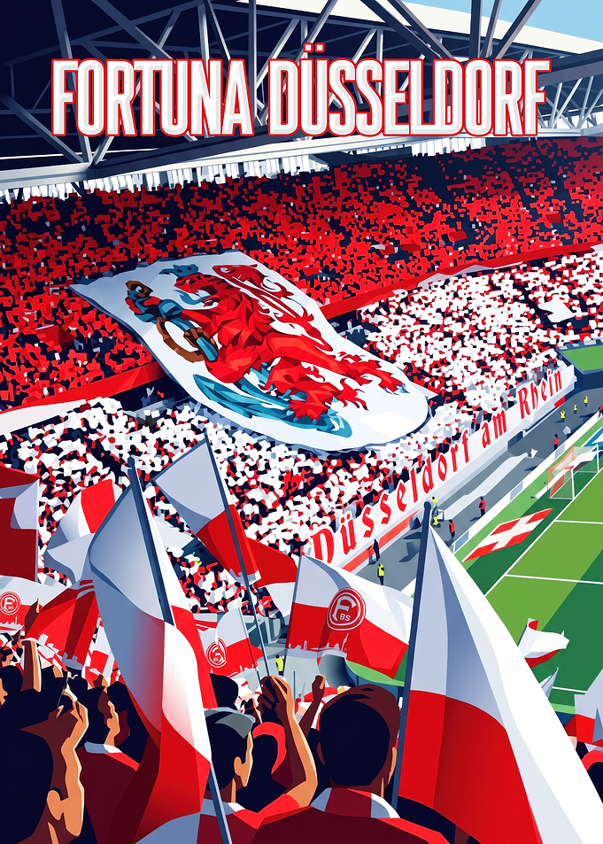 Fortuna Düsseldorf Football Stadium Fan Poster