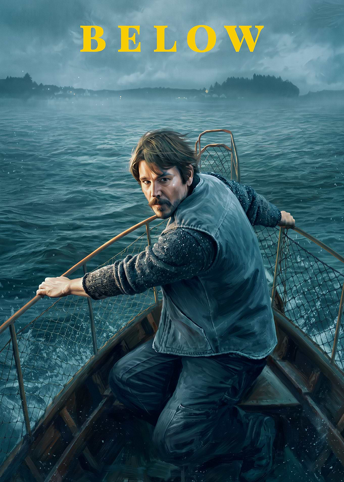 Below Movie Poster Featuring Man on Boat
