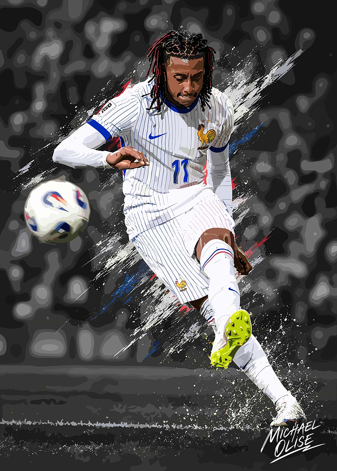 Michael Olise France Football Poster