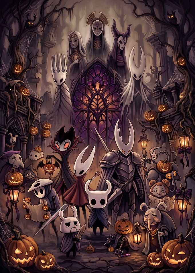 Hollow Knight Halloween Celebration Art