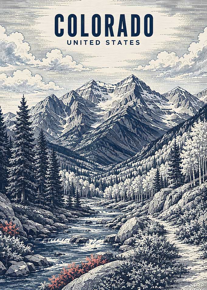 Colorado Mountain Valley Wilderness Art