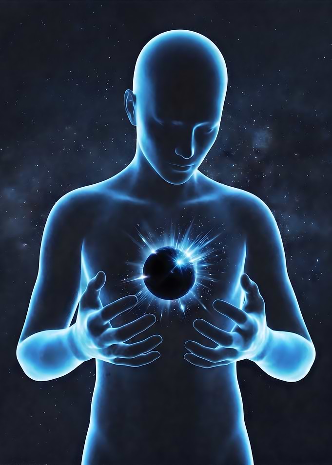 Ethereal Being Holding Cosmic Energy