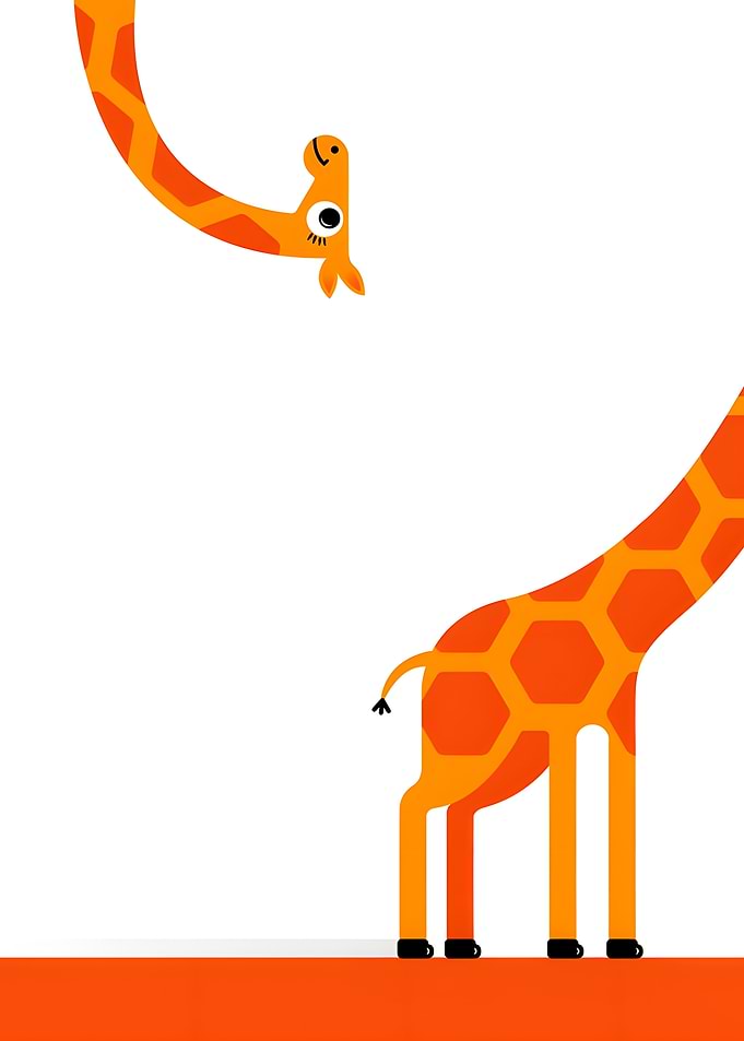 Minimalist Giraffe Illustration