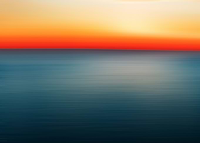 Abstract Sunset Over Calm Ocean