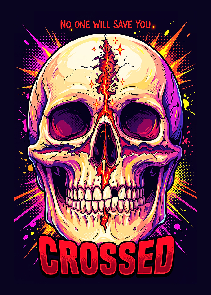 Crossed Skull Pop Art Poster