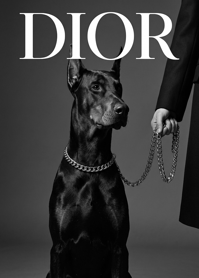 Dior Doberman Fashion Advertisement